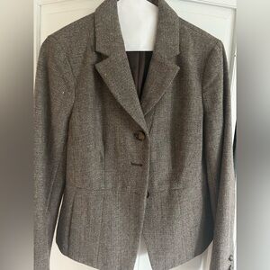 Ann Taylor twill button down blazer
